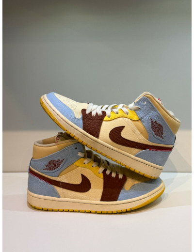 Jordan 1 Mid SE Fearless Maison Chateau Rouge — T. 41 (Seconde main)