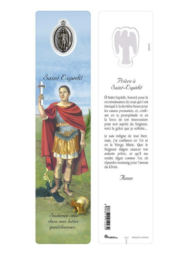 Signet plastifié avec médaille -ST  EXPEDIT