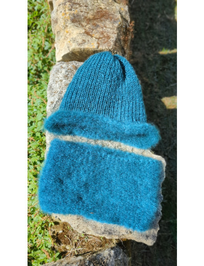 Tour de cou FLOCON - Bleu paon