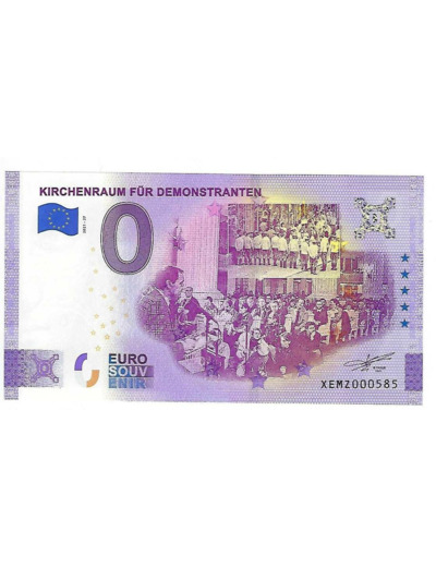 ALLEMAGNE 2021-27 KIRCHENRAUM FUR DEMONSTRANTEN BILLET SOUVENIR 0 EURO