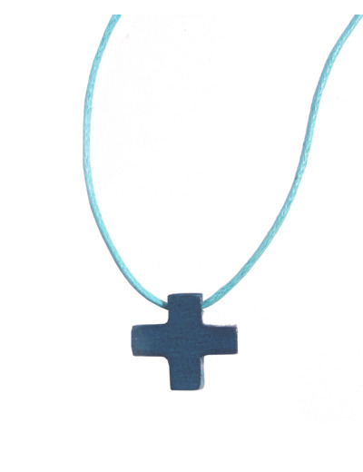 Croix pendentif teintée rouge 15mm
