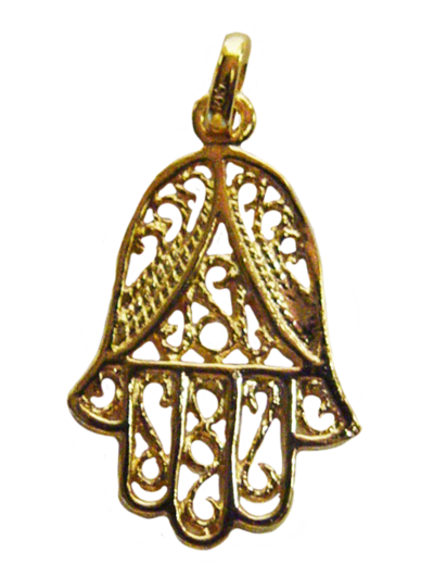 Pendentif en Plaqué Or - MAIN FATMA FILIGRANE