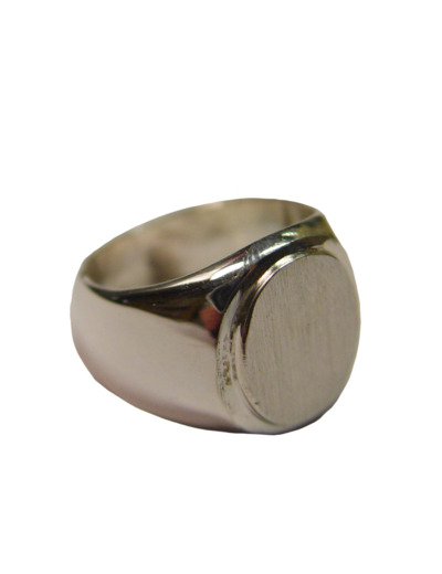 Bague en Argent 925 Taille 62 - CHEVALIERE OVALE DAME