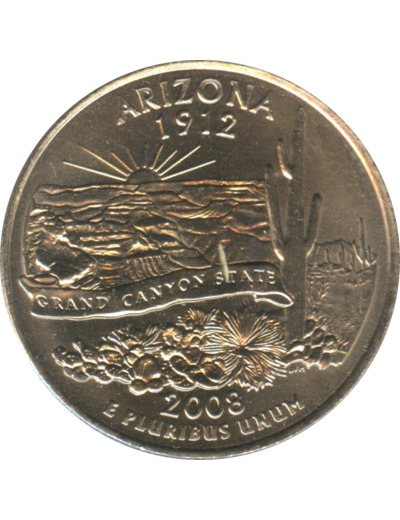 AMERIQUE (U.S.A) 1/4 DOLLAR 2008 P ARIZONA SUP-