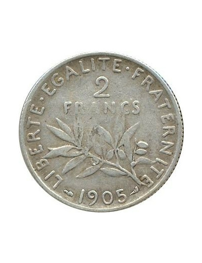 FRANCE 2 FRANCS SEMEUSE 1905 TB+