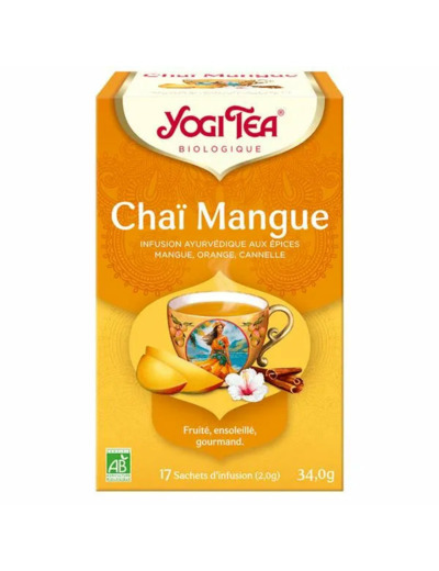 Chaï Mangue BIO-Yogi Tea-17 Sachets-Infusion Ayurvédique Fruitée