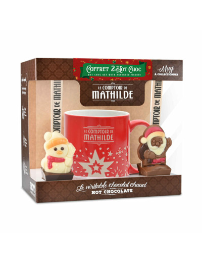 Coffret 2 Hot Chocolate Noël + Mug Rouge ou vert