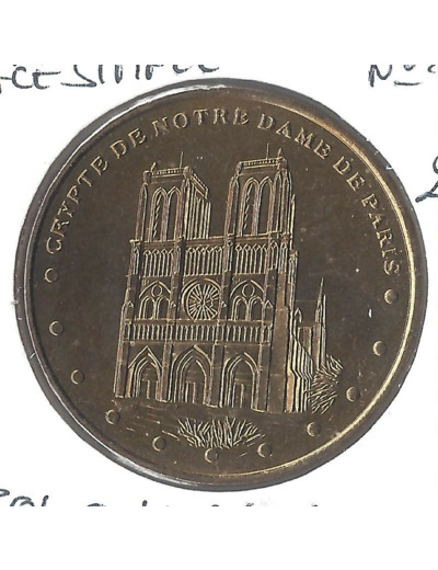 75 PARIS CRYPTE DE NOTRE DAME FACE SIMPLE Numero 2 2001 SUP