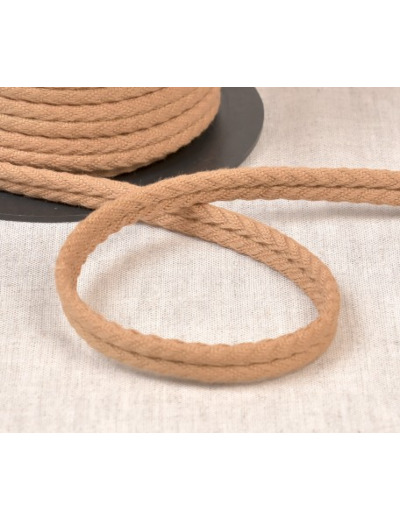 Double passepoil chevron 550 beige foncé C44 10mm 100% coton le mètre