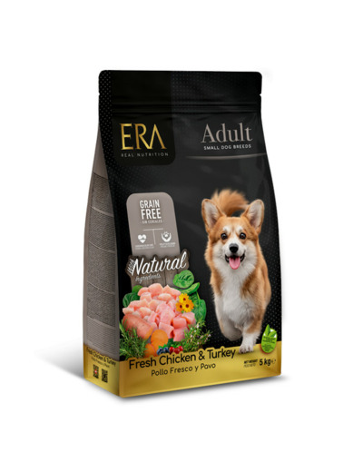 ERA Grain-Free Poulet & Dinde pour chiens adultes de petites races - 2KG