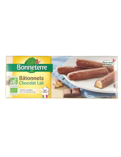Bâtonnets Chocolat Lait 160g Bio