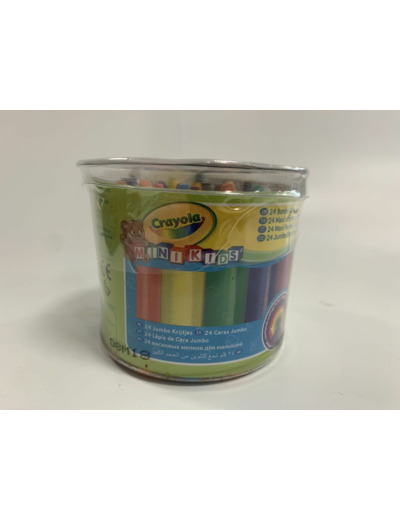 24 MAXI CRAYONS A LA CIRE MINI KIDS de chez CRAYOLA NEUF