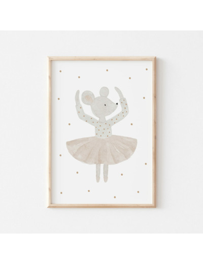 Affiche Enfant encadrée, Souris Danseuse