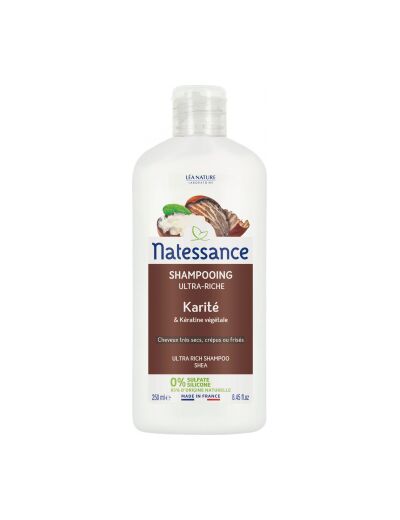 Shampoing crème ultra riche Karité et Kératine végétale 250ml