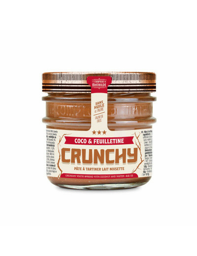 Pâte à Tartiner Crunchy Lait Noisette Coco et Feuilletine