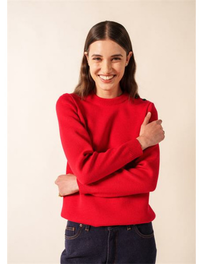 Pull marin uni Rochefort Femme en laine