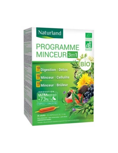 Programme Minceur Bio Lot de 3 boites ampoule Naturland