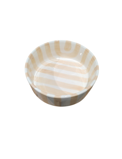 Bol Stripes rayé beige et blanc