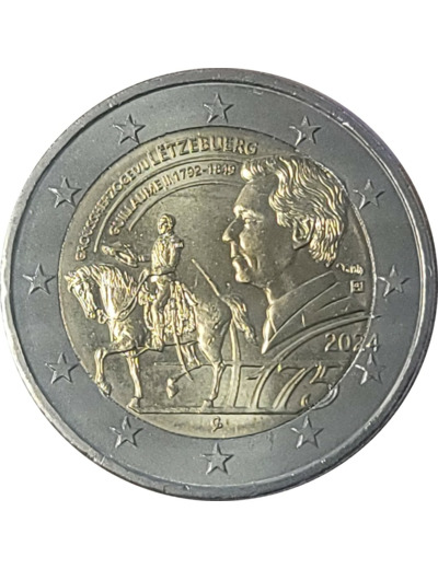 LUXEMBOURG 2024 2 EURO GUILLAUME II UNC