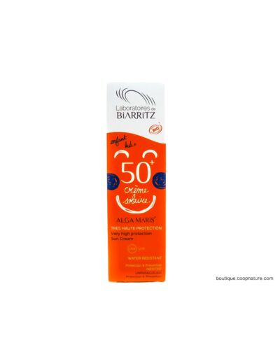 Crème Solaire Enfant SPF50+ Bio 100ml