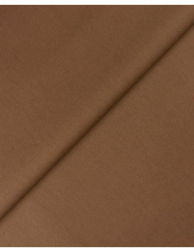 Toile jaconas marron 150 cm de largeur dossé plié, le mètre