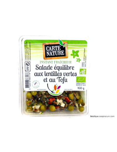 Salade Équilibre Lentilles Vertes & Tofu Bio 160g