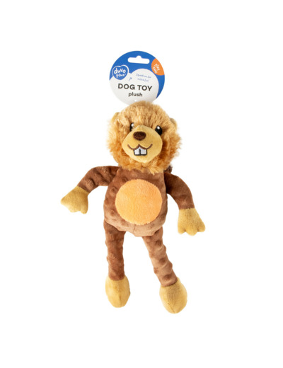 Peluche Castor crackle, brun pour chien - 34x21x8cm