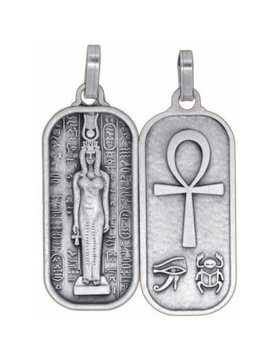 Pendentif en Métal Argenté 32*15mm - PENTACLE D'ATHOR