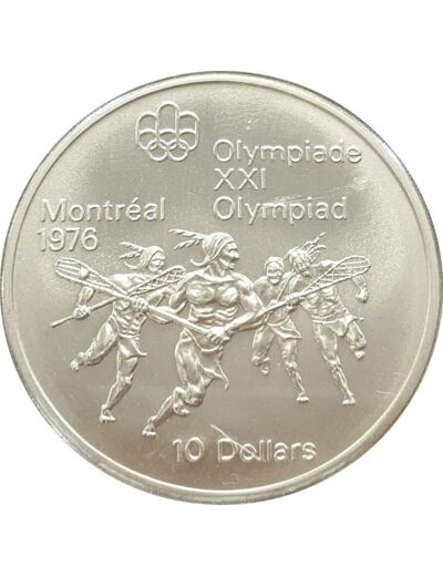 CANADA 10 DOLLARS 1974 XXI OLYMPIADE LA CROSSE MONTREAL 1976 SUP/NC (W96)