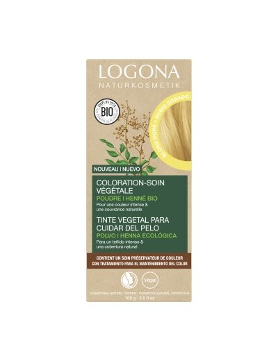 Coloration soin végétale Blond doré 100g