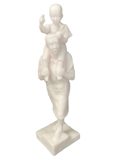 Saint Joseph De La Marche - Statue en albâtre 19cm - Blanc