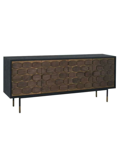 Buffet manguier massif Chicago 4 portes 200x45x86cm