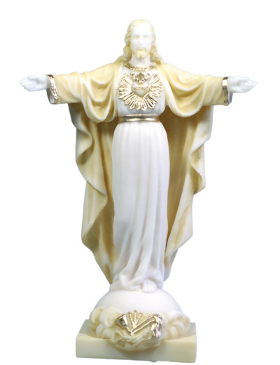 Sacré-Coeur de Montmartre - Statue en albâtre 20cm -Beige et Or