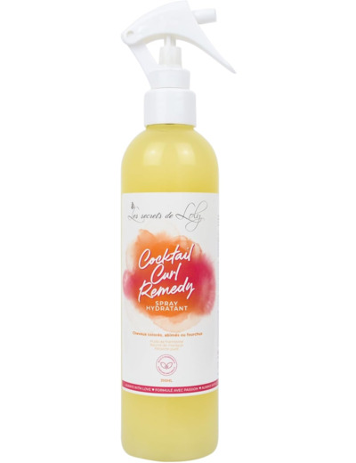 Les Secrets De Loly – Cocktail Curl Remedy – Spray Capillaire Hydratant & Réparateur – Anti-Fourches – Soin Cheveux – 98,4% Naturel – 310ml