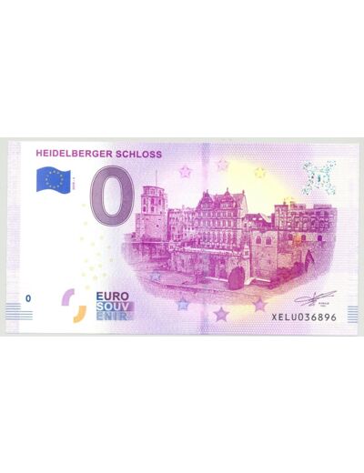 ALLEMAGNE 2019-1 HEIDELBERGER SCHLOSS BILLET SOUVENIR 0 EURO TOURISTIQUE  NEUF