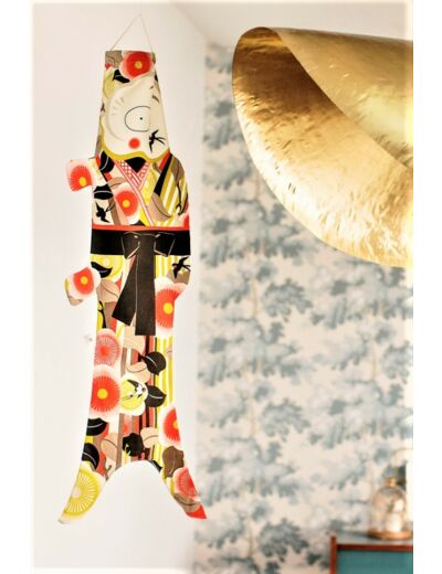 Koinobori "Kimono hirondelles" Madame Mo