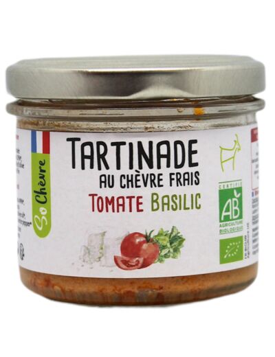 Tartinade au chèvre frais tomate basilic