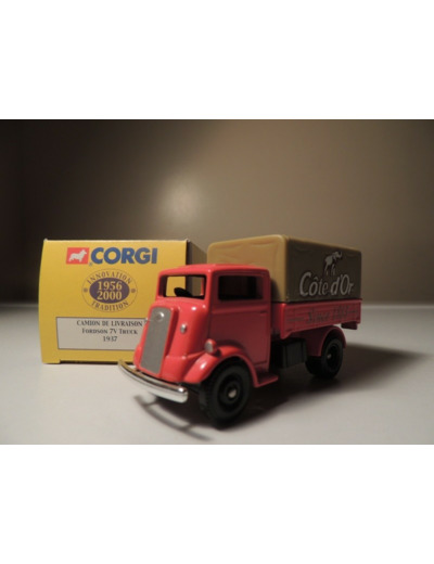 FORDSON 7V TRUCK 1937 COTE D OR ROUGE ET MARRON 1/64