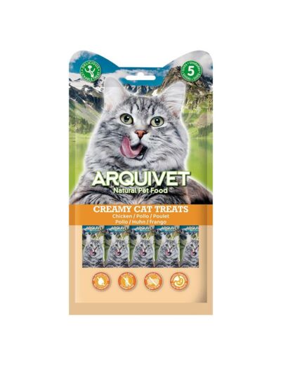 Friandises Arquivet "Creamy Cat Treats", Poulet - 5PCS