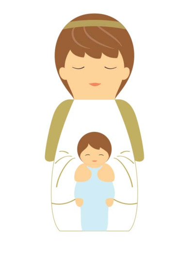 Petit ange gardien garçon en bois tourné 5cm
