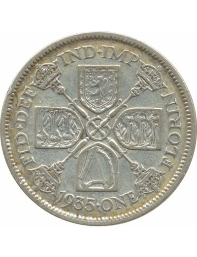 GRANDE BRETAGNE 1 FLORIN (2 SHILLING) GEORGES V 1935 TTB