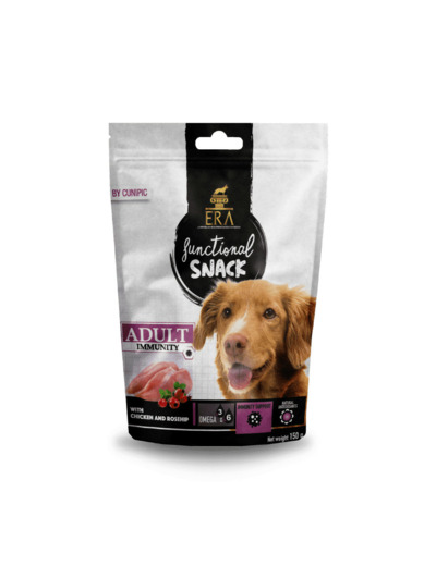 ERA Immunity Friandises pour Chiens Adultes au Poulet avec Églantier - 150G