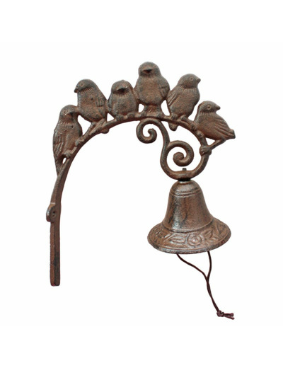 Cloche famille Oiseaux en fonte 25x2x20 cm