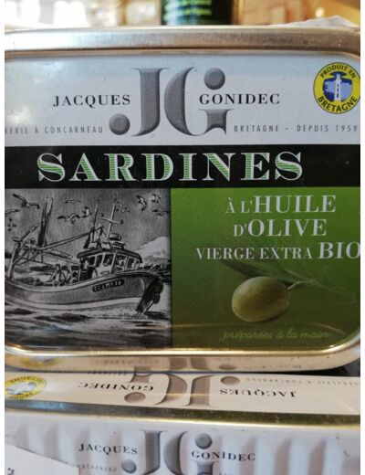 Sardines à l'huile d'olive vierge extra BIO