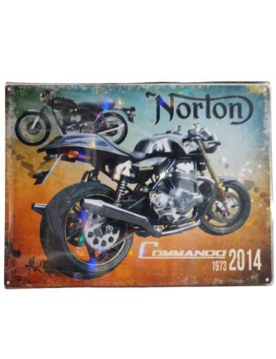 Plaque Métal Plate Norton Commando 1973-2014 - 30 x 40 cm.