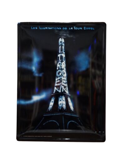 Plaque métal Citroen - Illumination de La Tour Eiffel - 30 x 40 cm