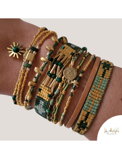 BRACELET MANCHETTE GREEN PURITY