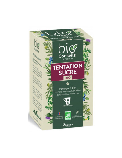 Infusion Tentation Sucre bio 20 sachets 32g