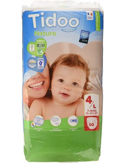 COUCHES BEBE T4 MAXI 7-18 KG (50) Tidoo night and day