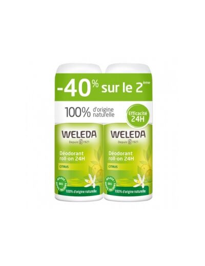 Duo Déodorant roll on 24h Citrus 2x50ml